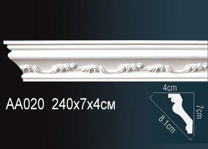 Потолочный плинтус Перфект AA020 от Euro-Lepnina.com Потолочный плинтус Перфект AA020