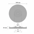 Розетка потолочная DECOMASTER DM-0361 (d нар. 348, d вн.60, h=36мм) Розетка потолочная DECOMASTER DM-0361 (d нар. 348, d вн.60, h=36мм)