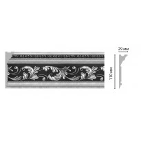 Плинтус потолочный с рисунком DECOMASTER D225-63 ШК/14 (110*29*2400мм)