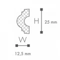 Wl7 молдинг Wallstyl NMC 25х12.5х2000 мм