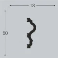 Молдинг Bello Deco М6 60/18 Дюрополимер от Euro-Lepnina.com Молдинг Bello Deco М6 60/18 Дюрополимер