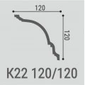 Карниз потолочный Bello Deco К22 120-120 Дюрополимер от Euro-Lepnina.com Карниз потолочный Bello Deco К22 120-120 Дюрополимер