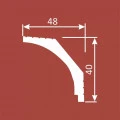 KX018, Карниз потолочный 40х48, экополимер от Euro-Lepnina.com KX018, Карниз потолочный 40х48, экополимер