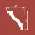 KX034, Карниз потолочный 40х41, экополимер от Euro-Lepnina.com KX034, Карниз потолочный 40х41, экополимер