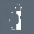 PX029, Плинтус напольный 70х19, экополимер от Euro-Lepnina.com PX029, Плинтус напольный 70х19, экополимер