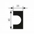Рейка стеновая RX003, 40х25, экополимер