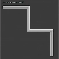 Угловой элемент из полиуретана 1.52.812 Европласт