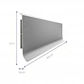 Высокий тонкий плинтус LINELA 411 Silver серебро RAL 9023 от Euro-Lepnina.com Высокий тонкий плинтус LINELA 411 Silver серебро RAL 9023