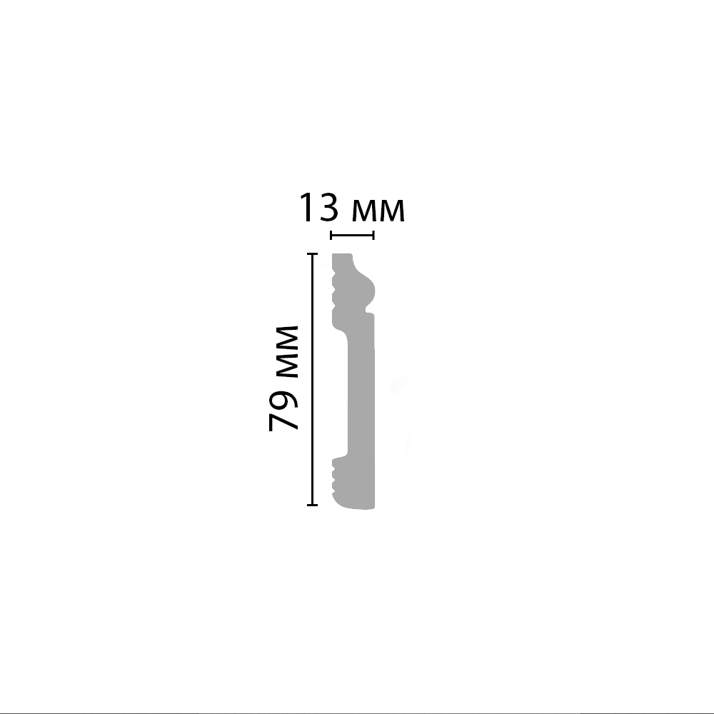 Плинтус напольный DECOMASTER D005-117ДМ (79*13*2400мм) белый матовый от Euro-Lepnina.com Плинтус напольный DECOMASTER D005-117ДМ (79*13*2400мм) белый матовый