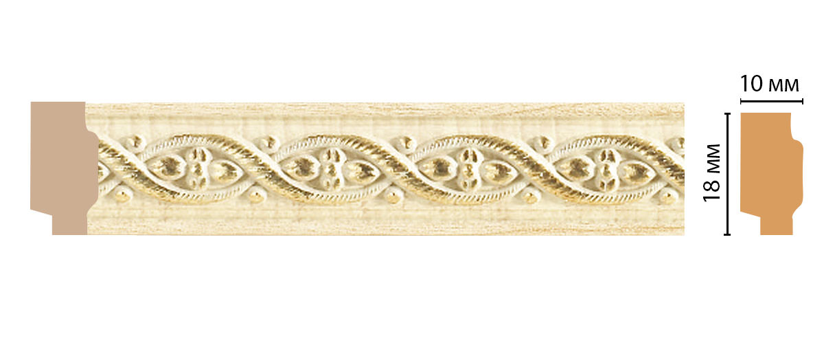 Молдинг DECOMASTER 158-5 ДМ (18*10*2400 мм) Молдинг DECOMASTER 158-5 ДМ (18*10*2400 мм)